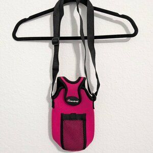 Carnival Large Water Bottle Holder Hot Pink w/ Adjustable Strap